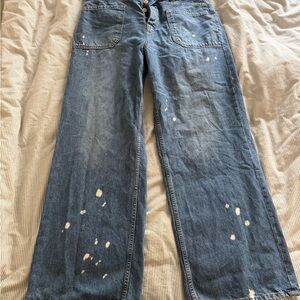 We The Free Vintage Blue Wide-Leg Jeans